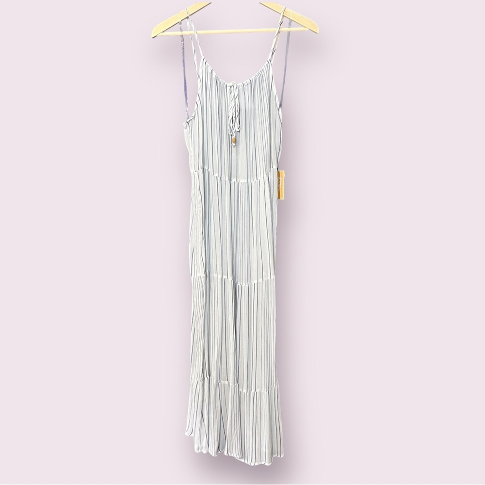 Kona Sol Striped Sundress Swim Coverup